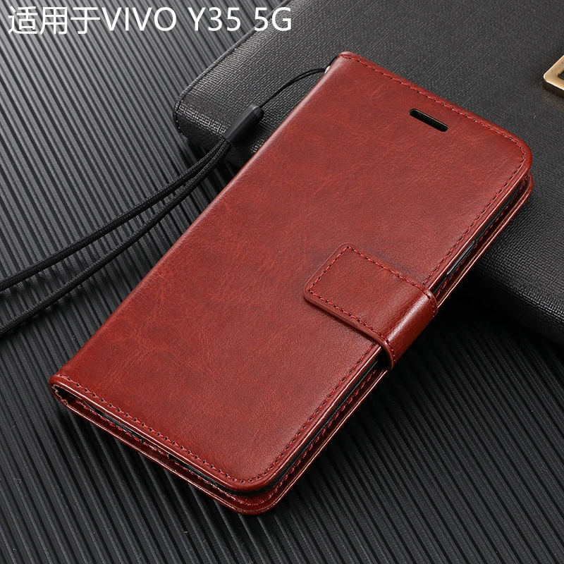 适用于VIVOY35手机壳y35翻盖皮套5G版V2230A防摔全包多功能男女款