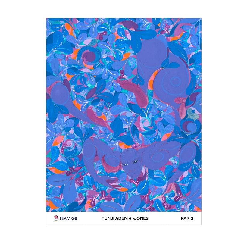 Tunji Adeniyi-Jones《蓝色潜水》英国制海报现代装饰画懂的都懂