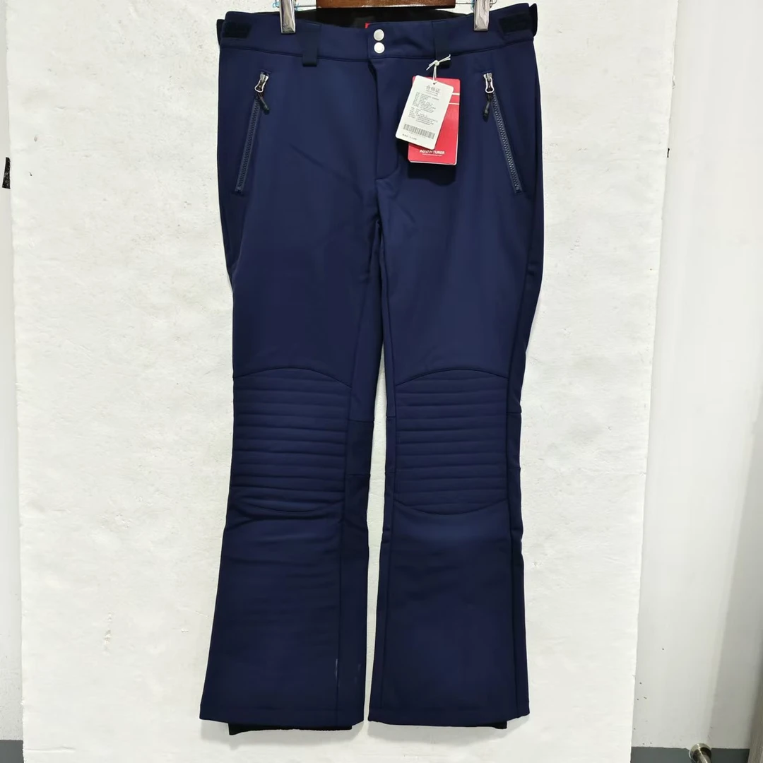 冬季男士加绒滑雪软壳裤舒适弹力运动保暖修身长裤YM822807