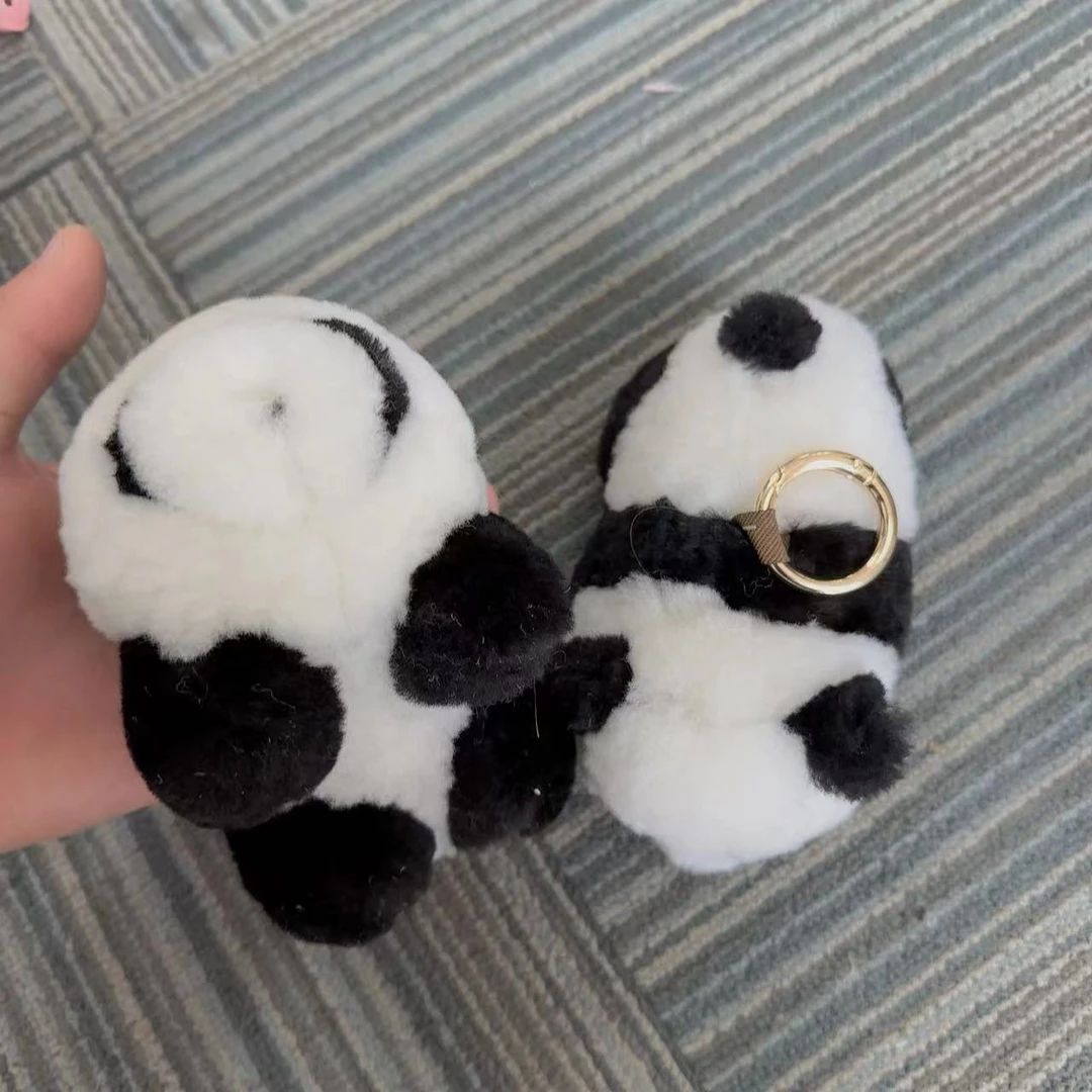 小熊猫羊毛真毛绒