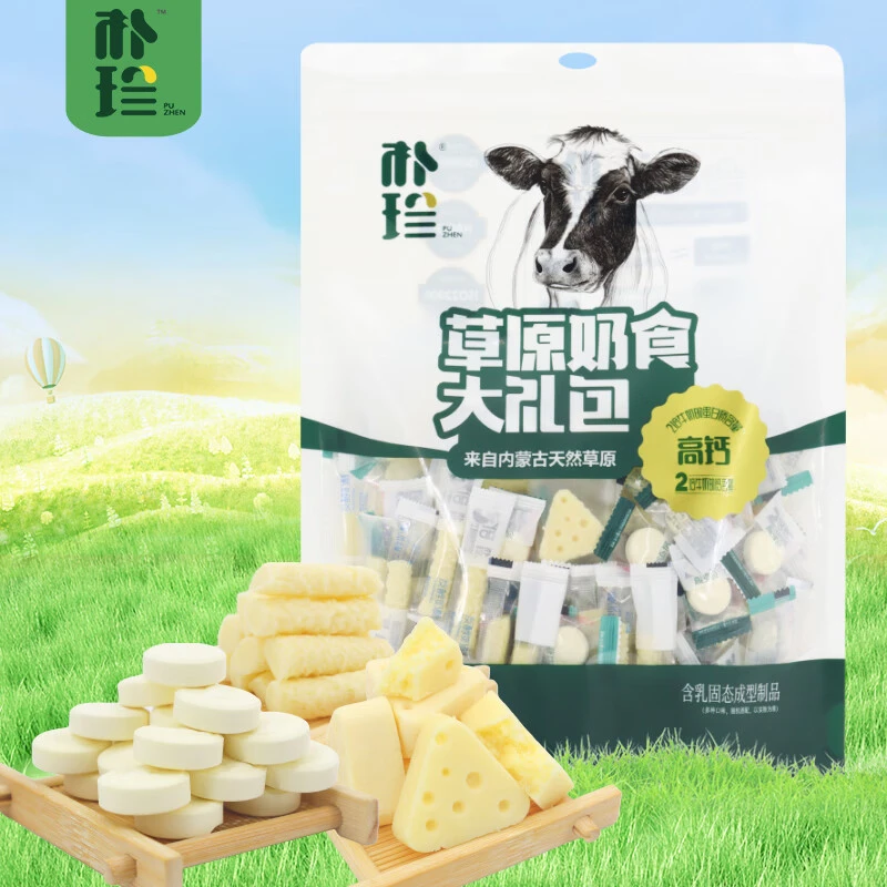 【朴珍】朴珍营养奶香发酵多种原味浓郁内蒙草原特产奶食大礼包500g