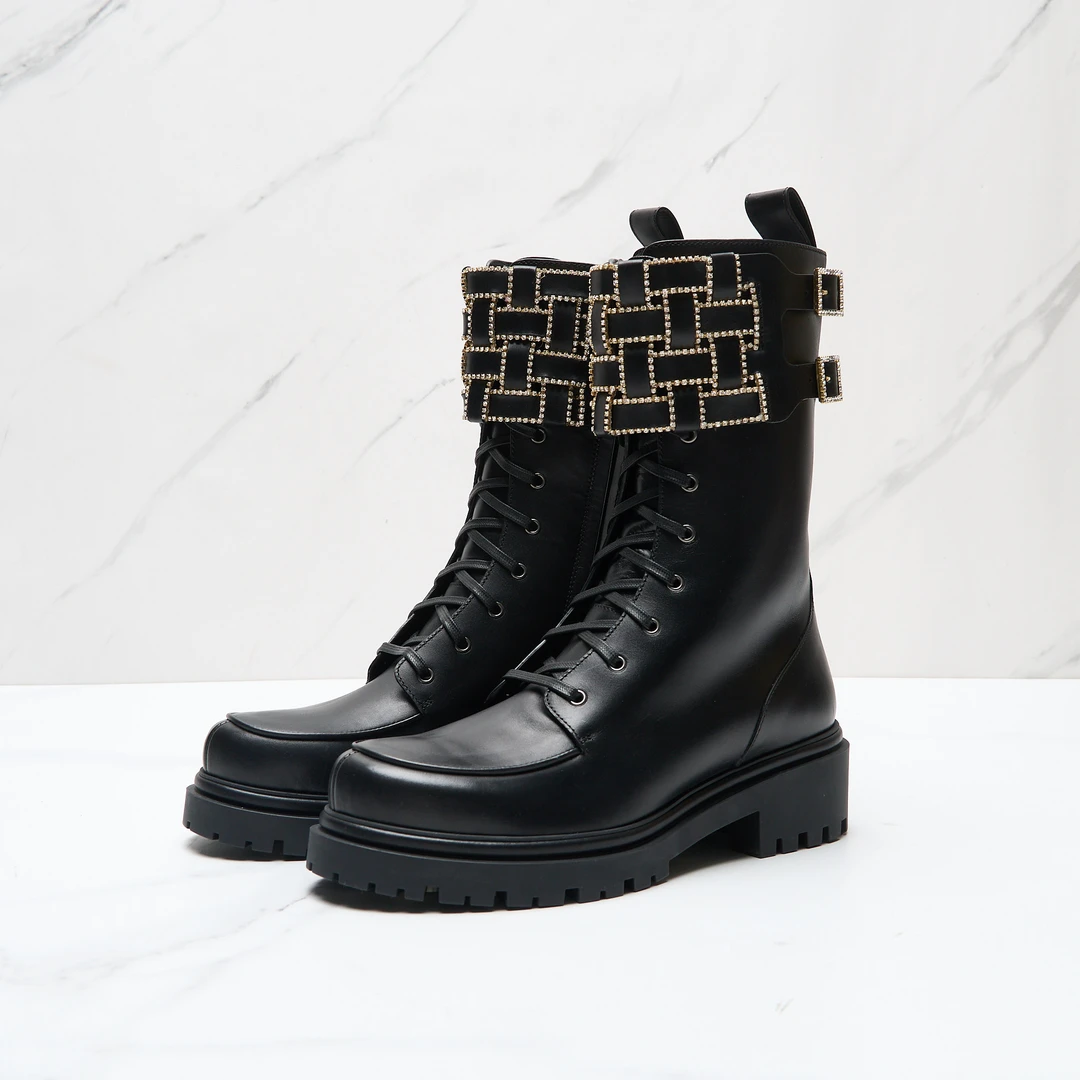 （秀姐专属）全新Rene Caovilla女士水钻编织马丁靴/RCGS00013