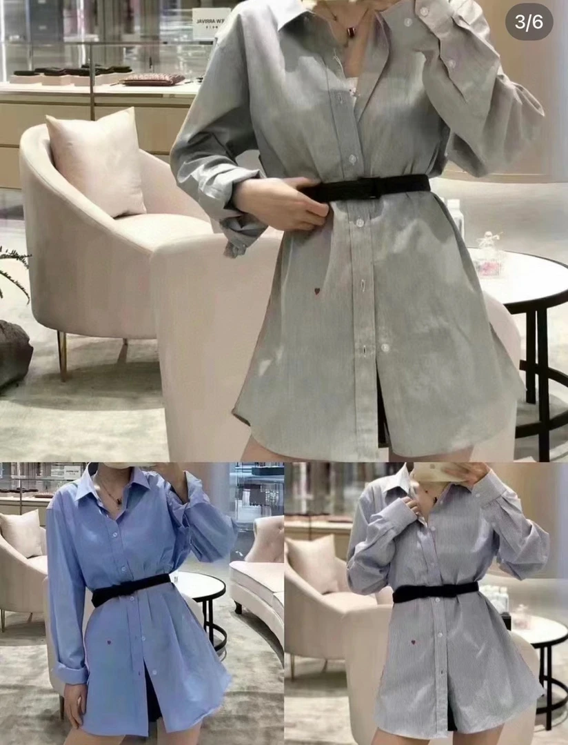 【瑞池女装】全新未使用/Moschino莫斯奇诺中性爱心刺绣休闲衬衫
