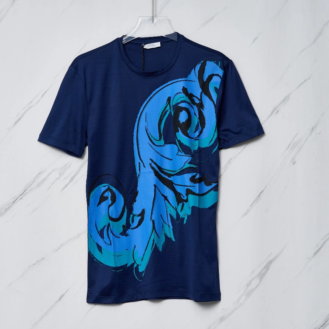 全新未使用/范思哲男士涂鸦印花T恤/VOBU00044
