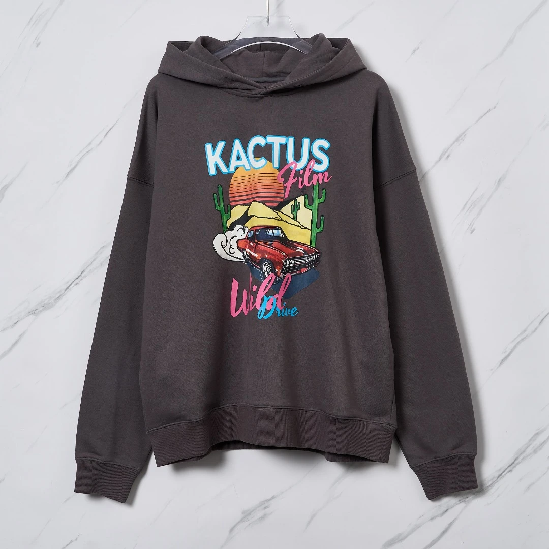 【瑞池女装】全新未使用/Kactus Film中性印花连帽卫衣/KFBU00003