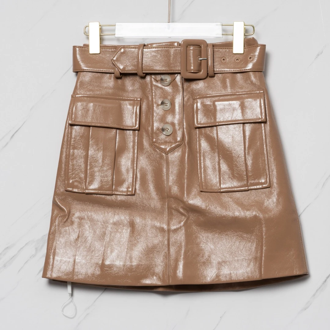 全新未使用 self-portrait 【瑞池女装】腰带皮短裙/SPGP00004