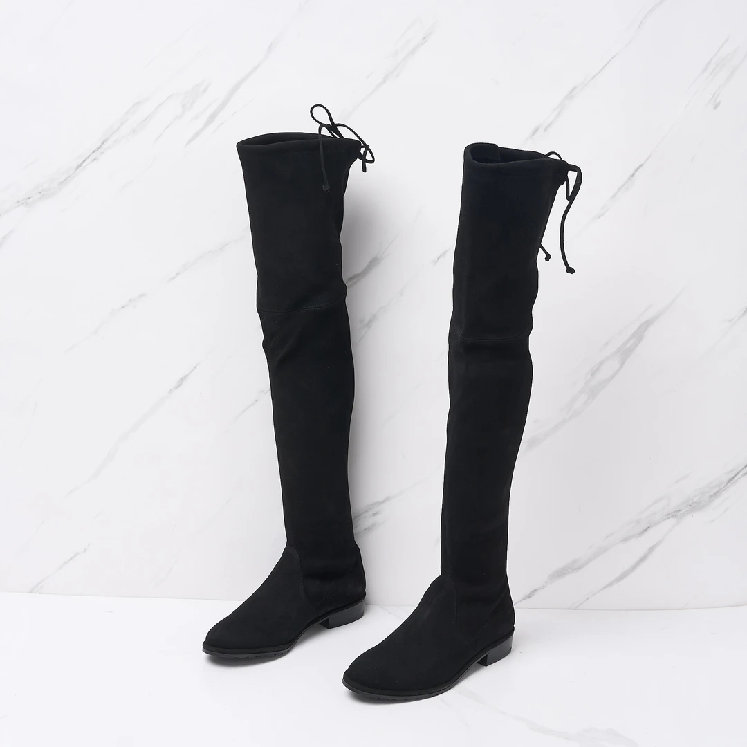 （秀姐专属）全新Stuart Weitzman女士翻毛皮过膝长靴SWGS00062