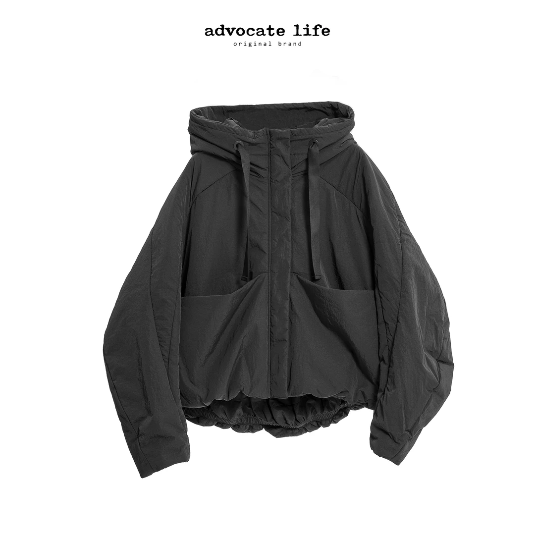 Advocatelife 2025冬季新款纯色保暖防风休闲连帽外套 JQ381430