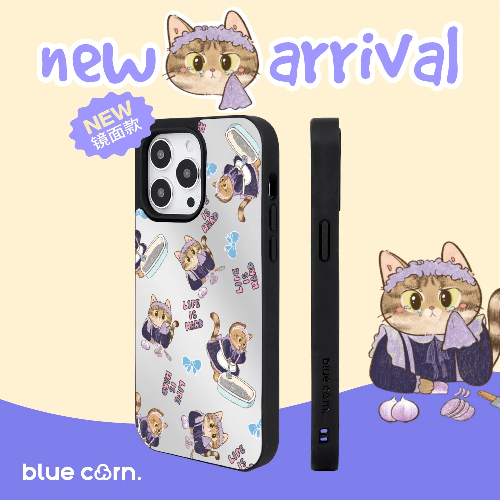 【李婧源专属】Bluecorn猫猫镜面适用苹果iPhone15/14/13磁吸手机壳