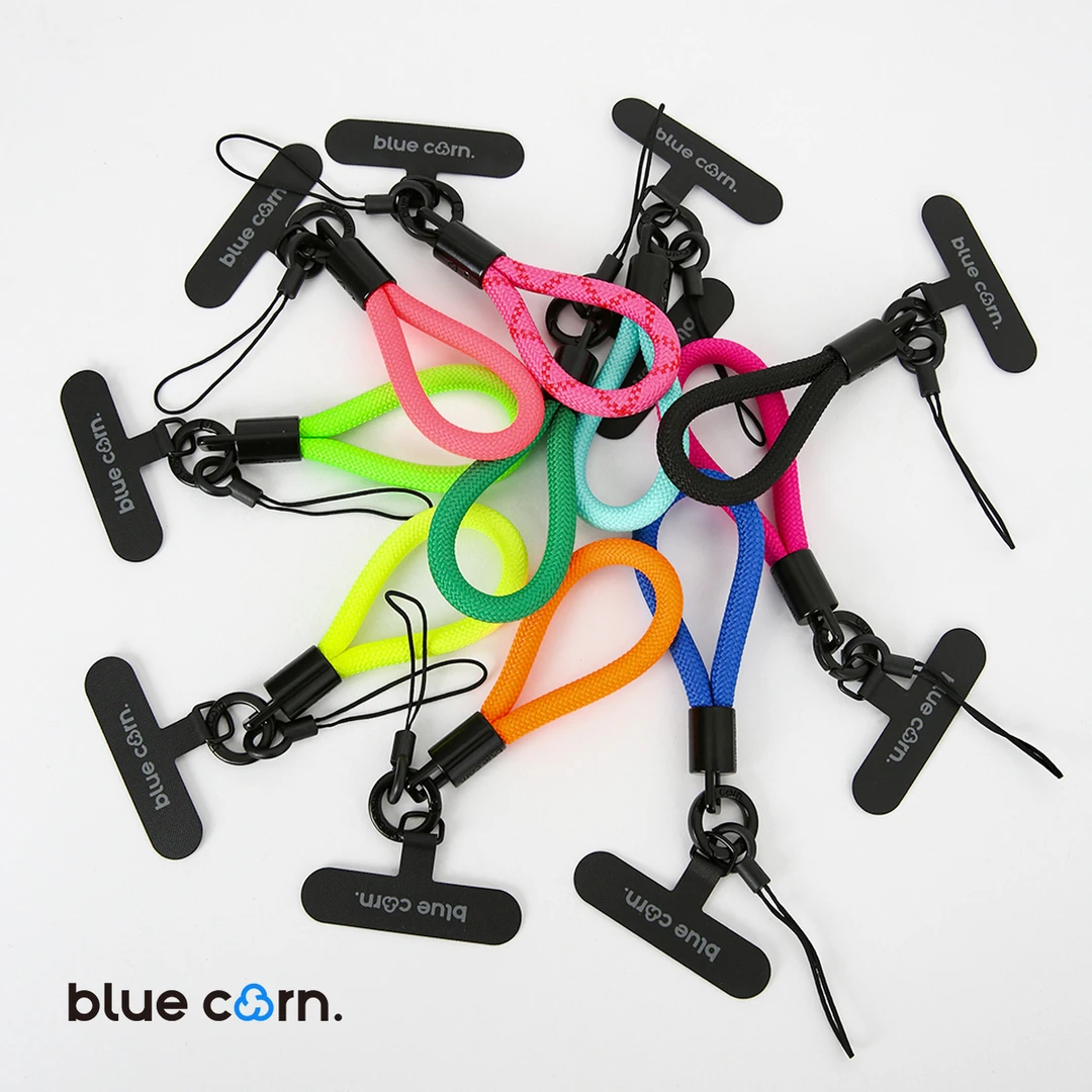 Bluecorn简约彩色多功能通用手机挂绳钥匙扣mini崽超短款手机饰品