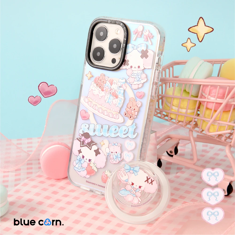Bluecorn联名nonomochi复古甜点适用iPhone16/15/14磁吸手机壳