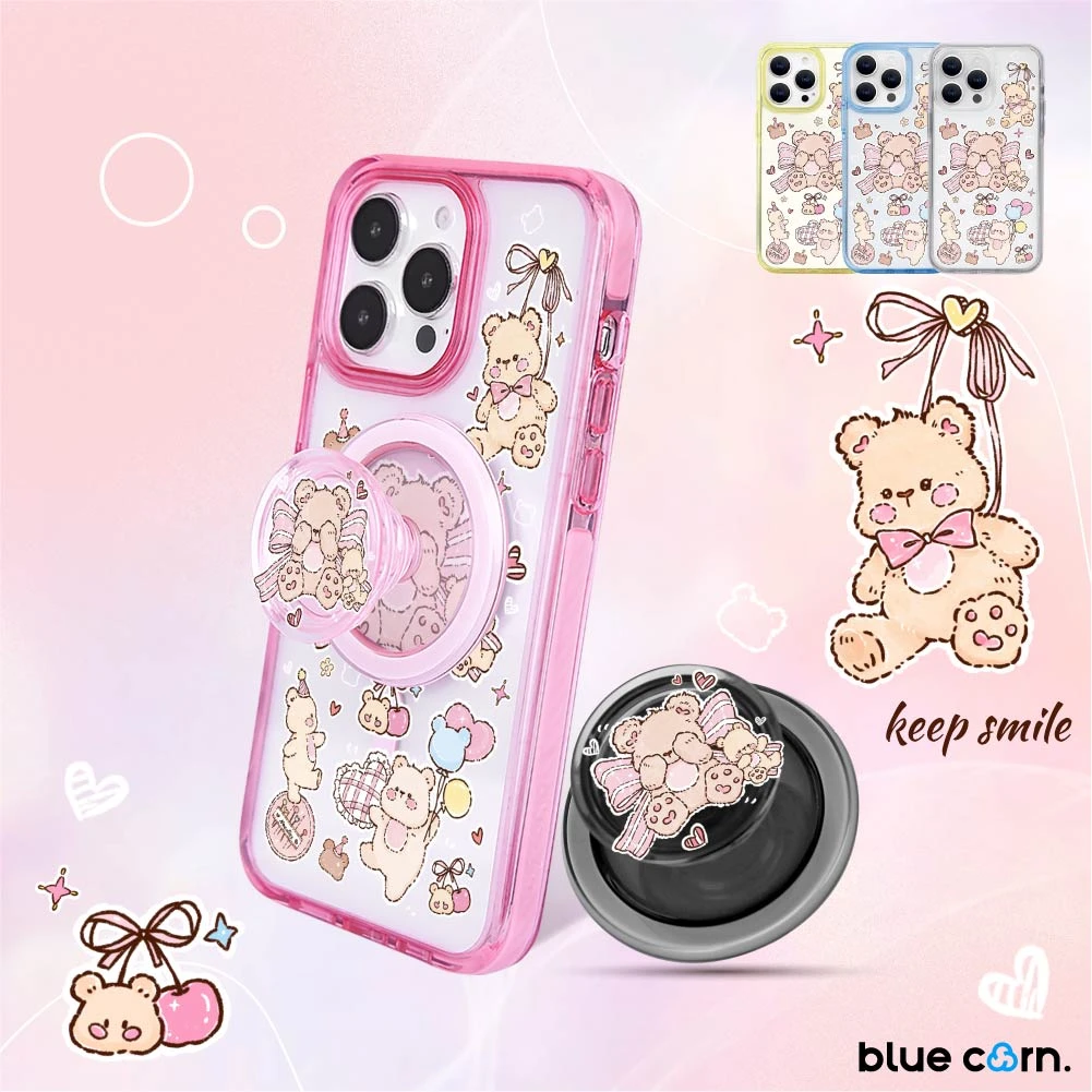 【张野专属】Bluecorn小粉熊适用iPhone16/15/14/13/Pro/Max手机壳