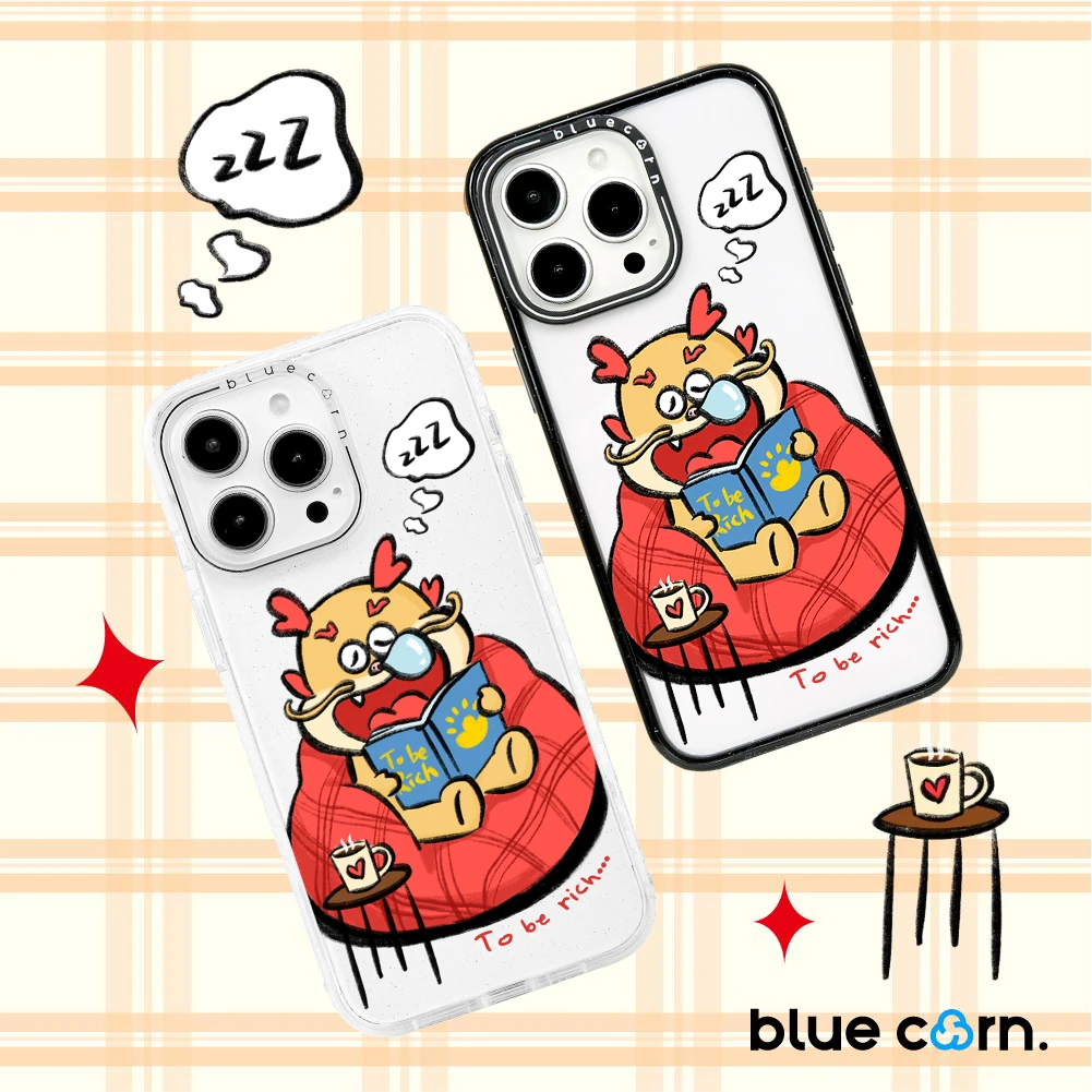 Bluecorn瞌睡小龙新春新款适用苹果iPhone16/15/14/Pro/Max手机壳