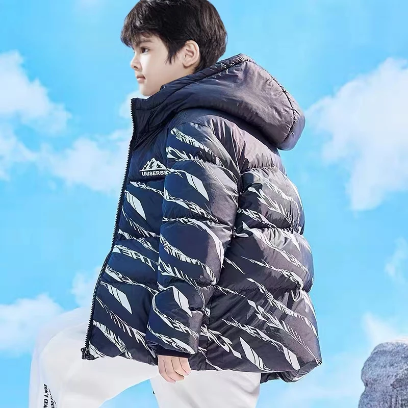 雅鹿KIDS儿童潮流羽绒服冬季中大童男女童羽绒服时尚连帽