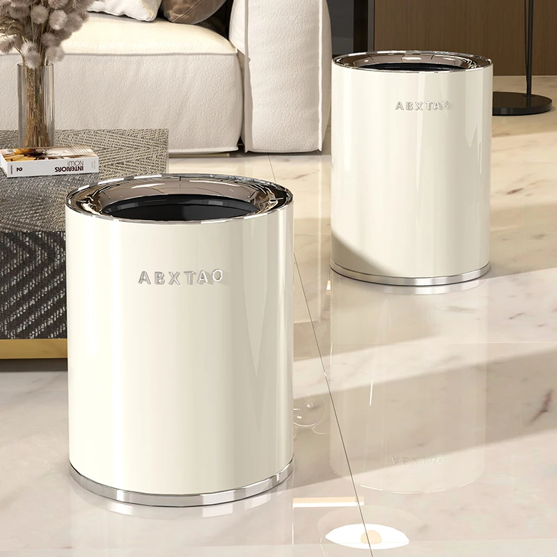 橱明星家用大容量不锈钢垃圾桶大容量加厚耐摔浴室卧室垃圾筒