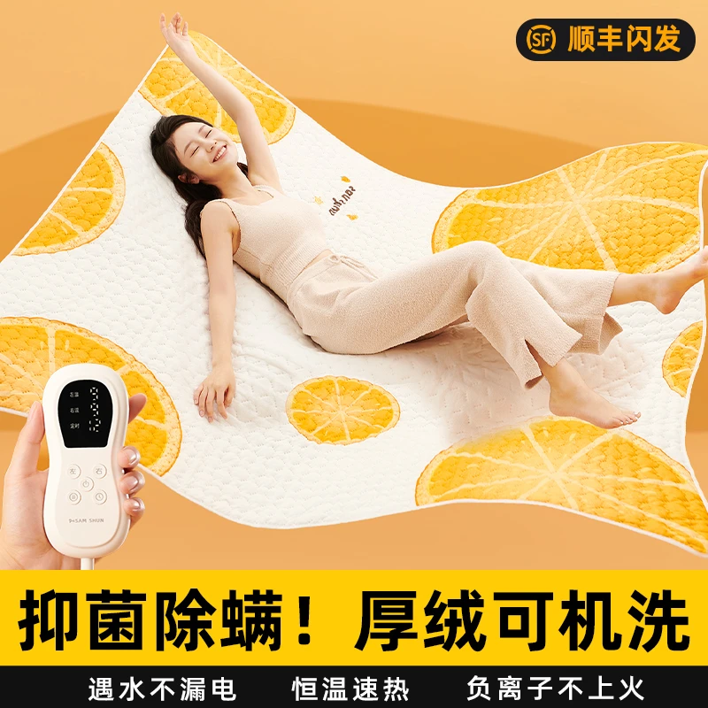 正宗品牌电热毯2024加热毯暖身毯双人家用双控调温可机水洗