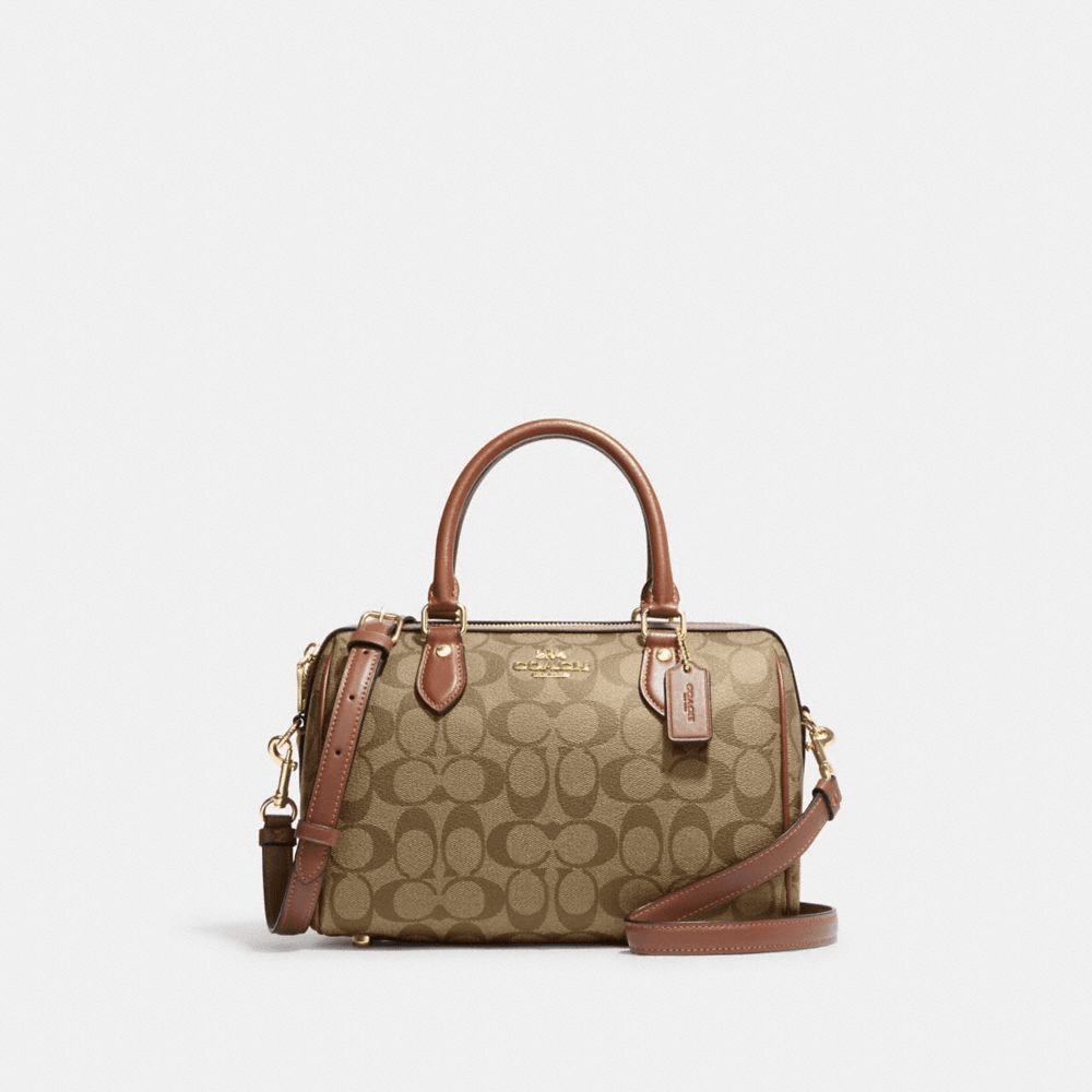 COACH/蔻驰ROWAN女士经典印花单肩斜挎包波士顿包 CH280 香港直邮