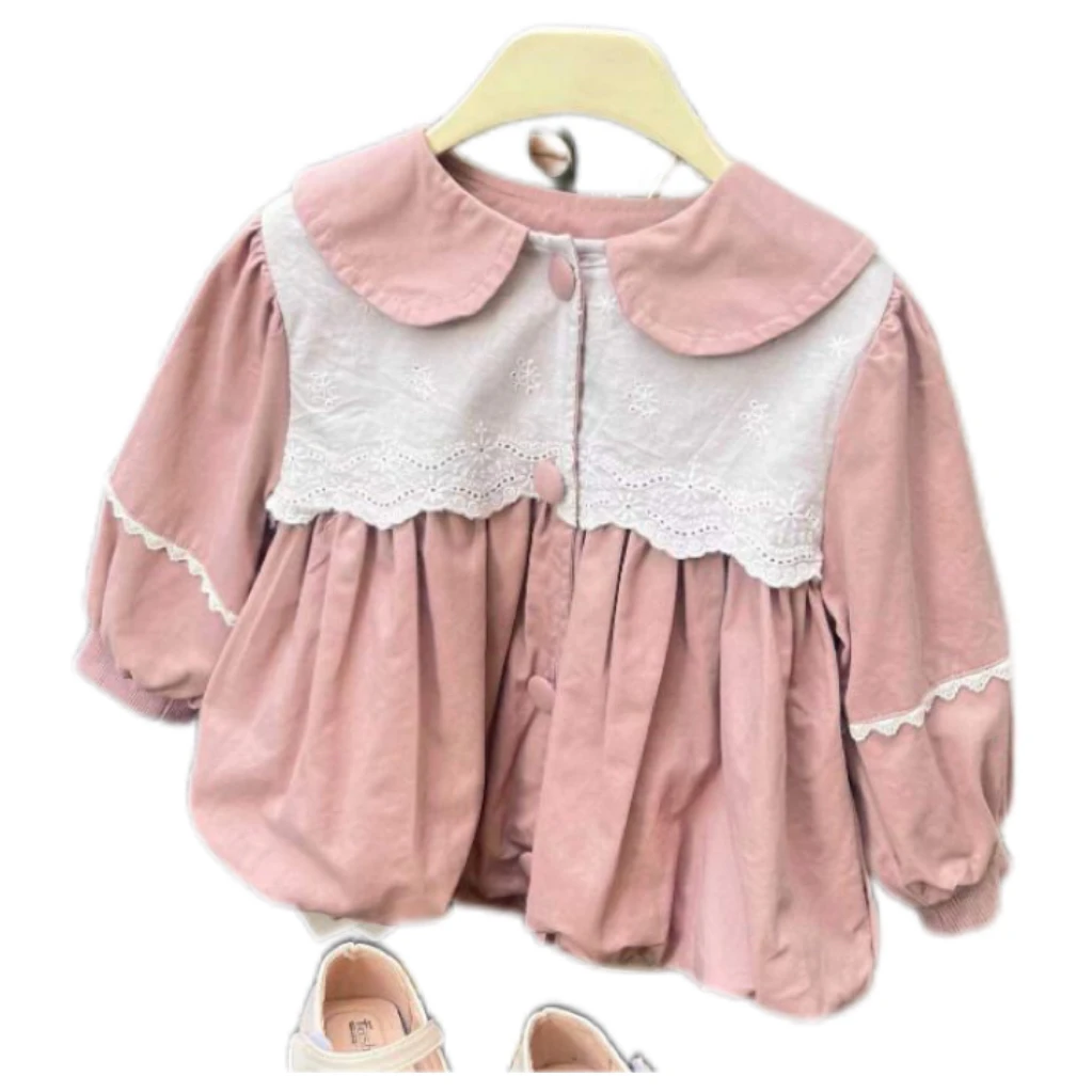 女童韩版洋气风衣外套春秋款中小童休闲短款上衣