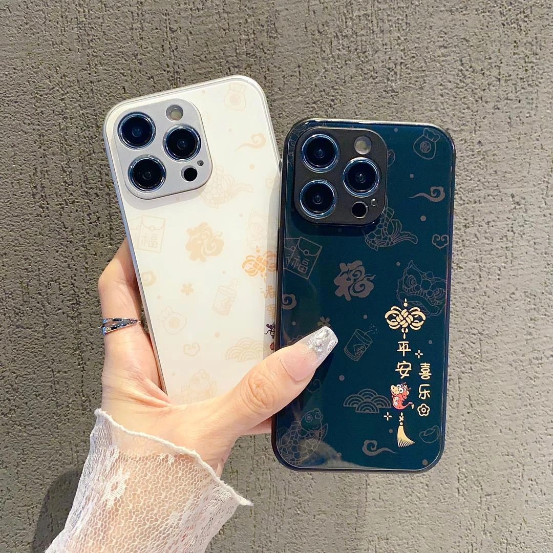 适配苹果/OPPO/VIVO/荣耀/华为/小米手机壳诸事皆顺2024新年新款