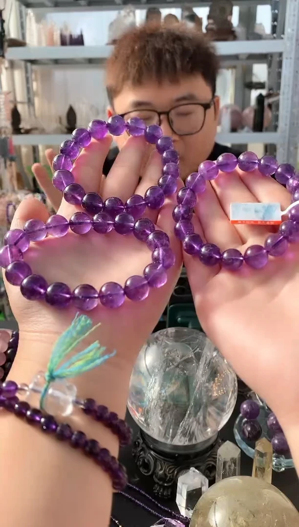 【闪购商品】水晶手串未镶嵌紫水晶手串11m49.9