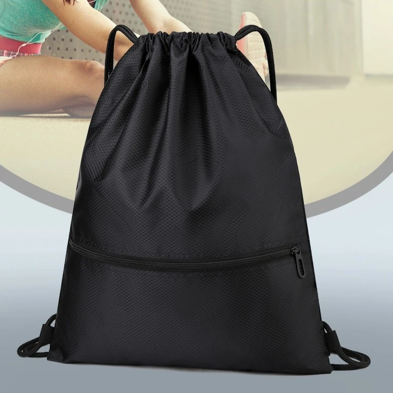 梦动束口袋抽绳双肩包男女通用户外旅行背包防水轻便折叠运动包