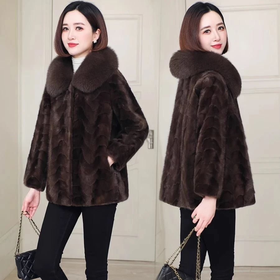 真貂皮大衣女新款2024冬装正品冬季爆款妈妈水貂毛外套海宁皮草