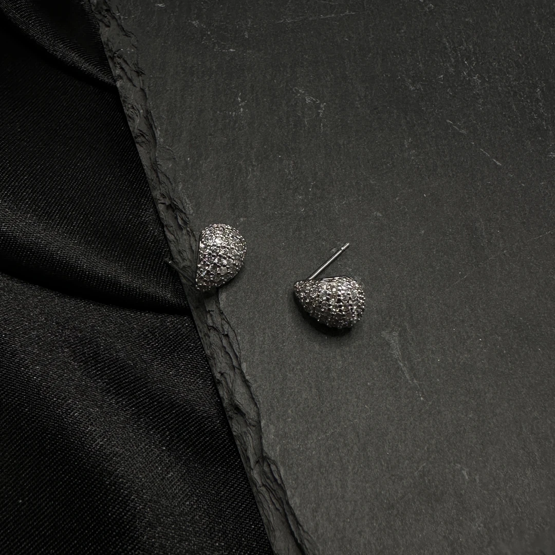 钛钢锆石耳饰 0716 Acc-499JZ 时尚高级感水滴锆石耳饰