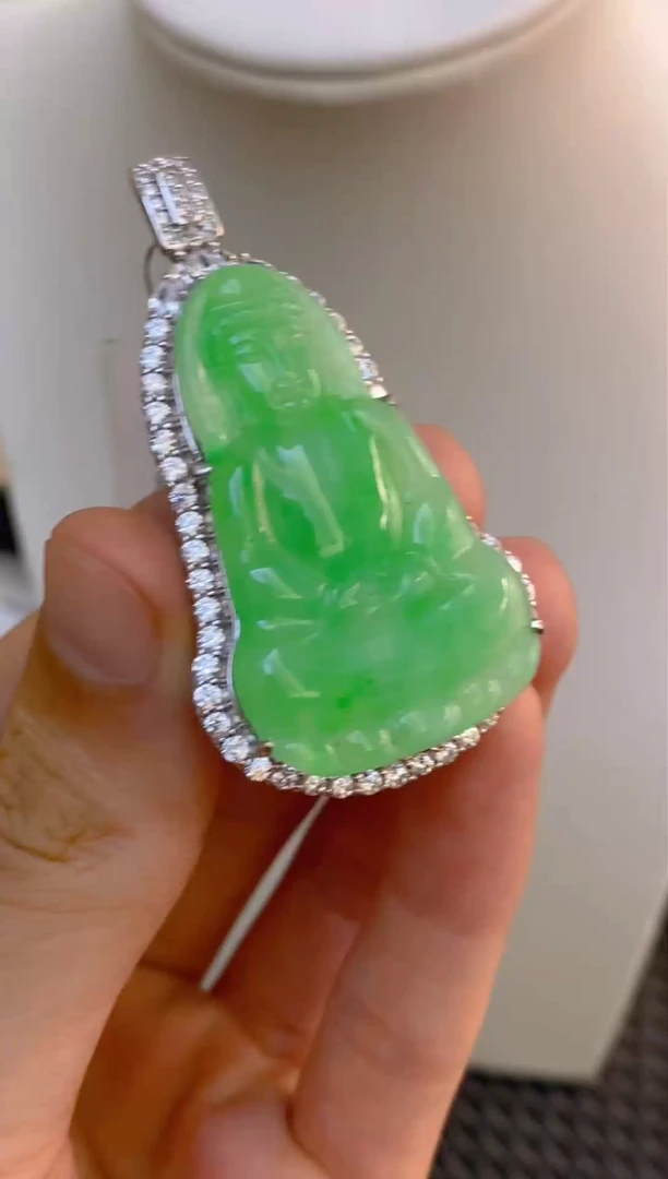 【闪购商品】翡翠颈饰银S925镶嵌吊坠