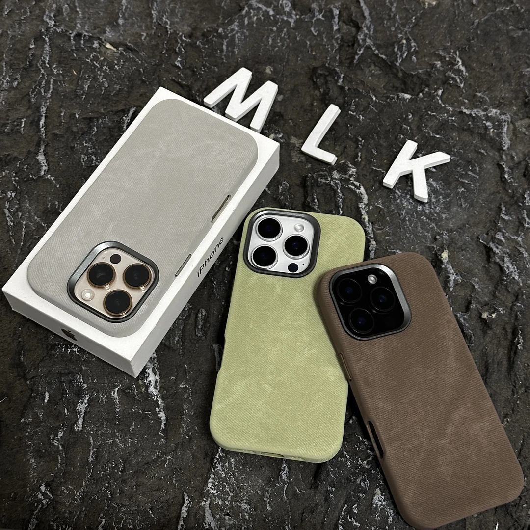 磁吸【超细法兰绒】适用苹果iPhone16promax//12pro手机壳金属镜框