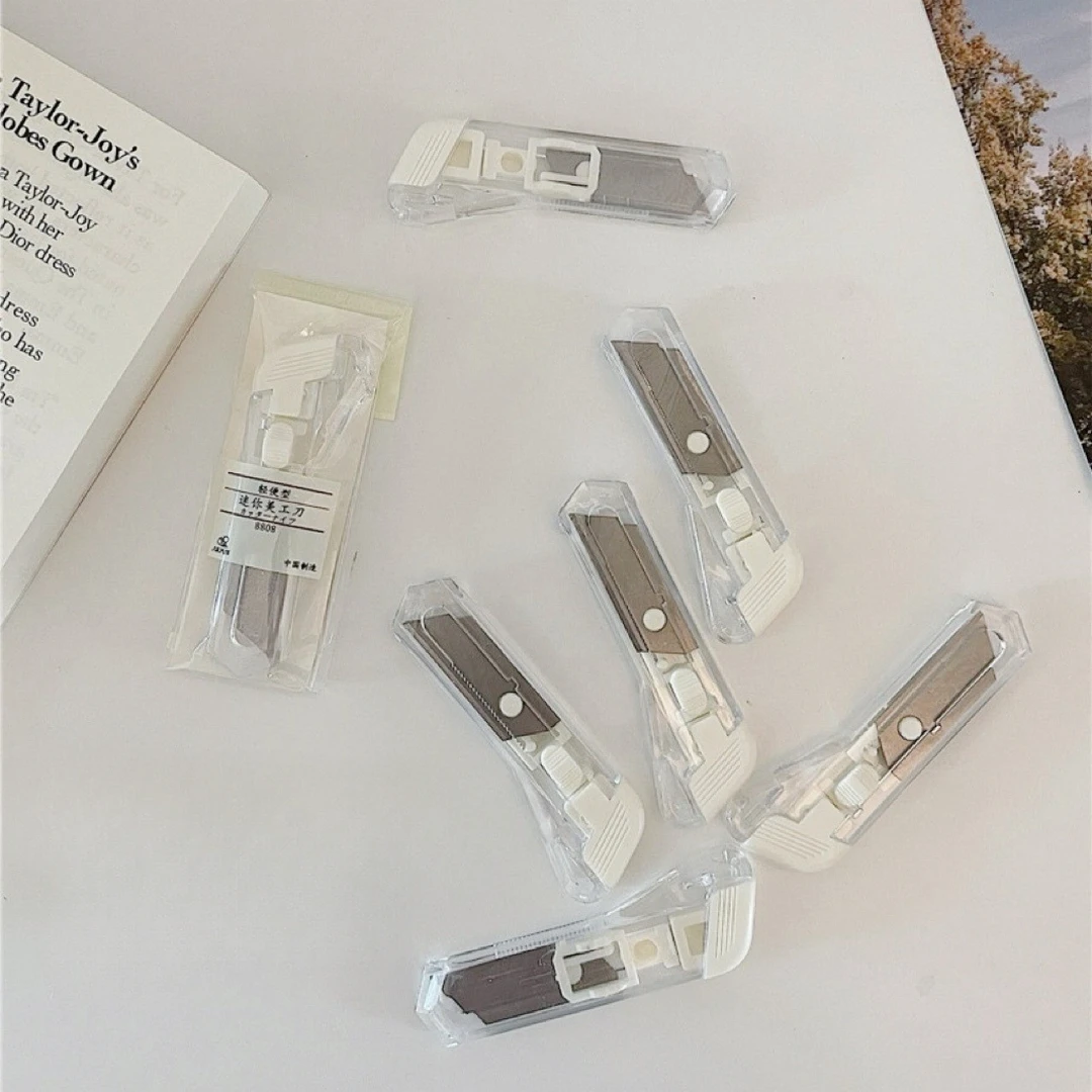 ins风透明开箱刀简约办公美工裁纸刀迷你便携式拆快递小刀