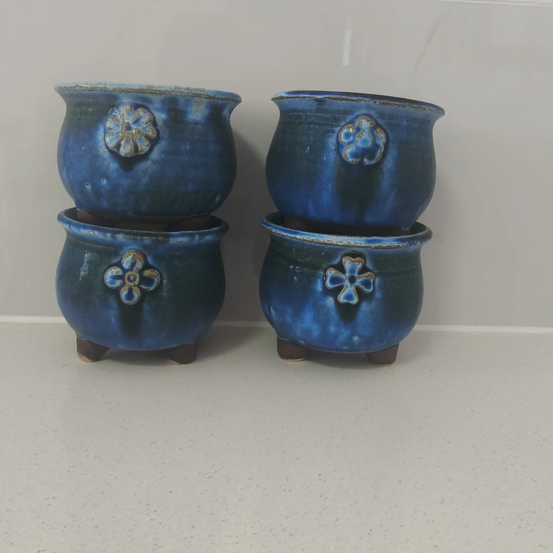 青铜小包子花盆，4个包邮，内口9高9左右，麦饭石青铜盆，透气好