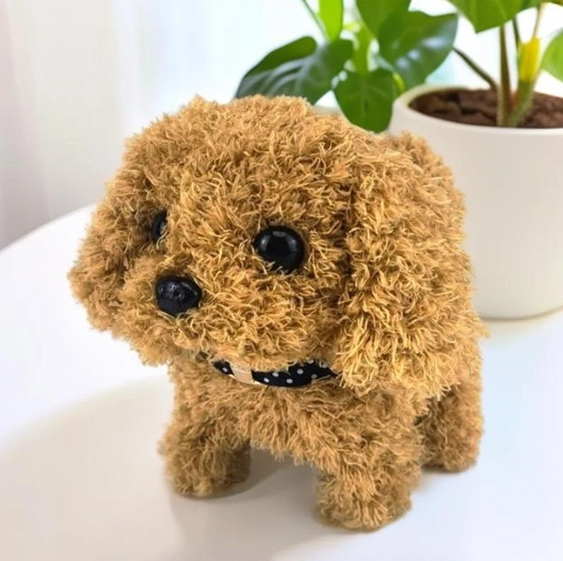 【送电池】电动毛绒狗狗儿童玩具仿真电子宠物小狗男女宝宝互动玩具