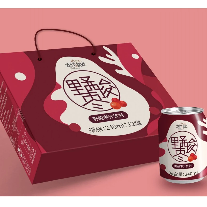 DEEP TAIHANG/太行深处野酸枣汁饮料礼盒 240ml*12罐 优质传统