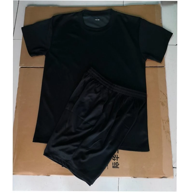 纯黑色际华3543体能服短袖体能训练服体能短袖夏季速干圆领T恤