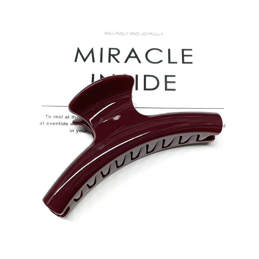 L078安可拉红11cm简约线条抓夹明星同款抓夹