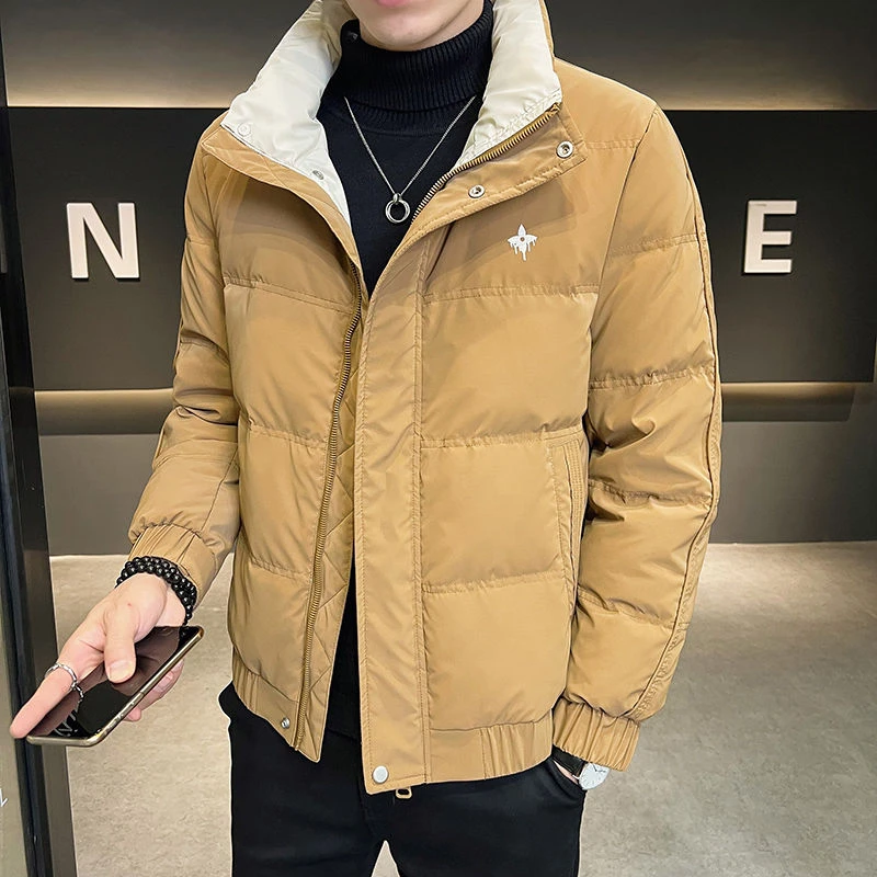 羽绒服男冬季休闲立领韩版潮牌新款加厚短款保暖男装修身帅气外套