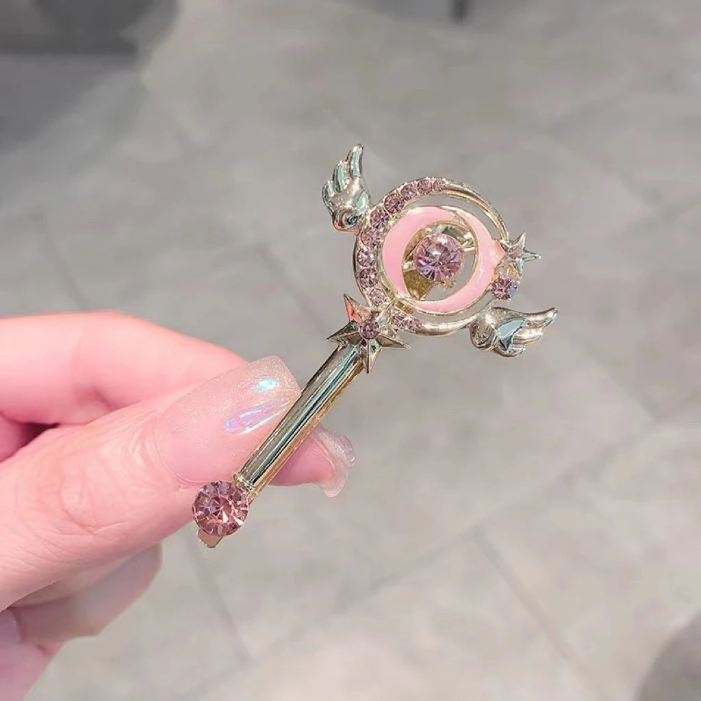 少女战士权杖星月棒魔法棒侧边刘海碎发边夹鸭嘴夹发夹发饰饰品s