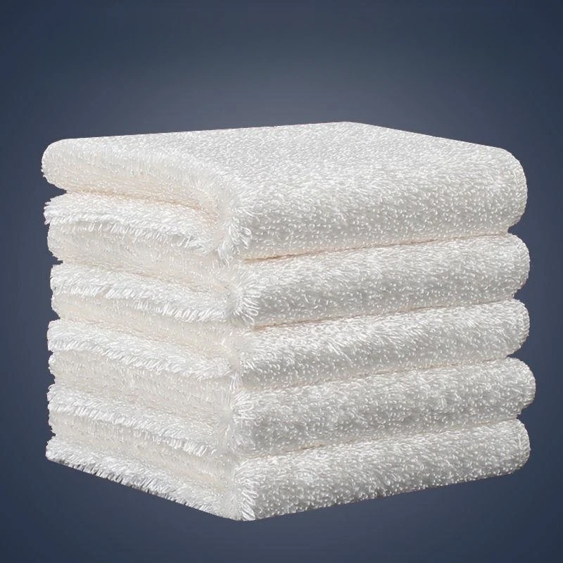 竹纤维洗碗布不沾油10条大抹布吸水不掉毛加厚去油洗碗巾双层