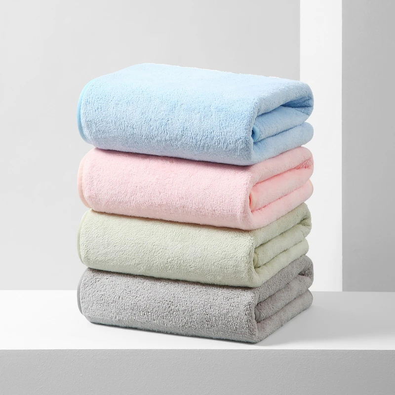 【超柔浴巾】洁丽雅珊瑚绒浴巾成人家用吸水情侣洗澡裹巾超大超柔软