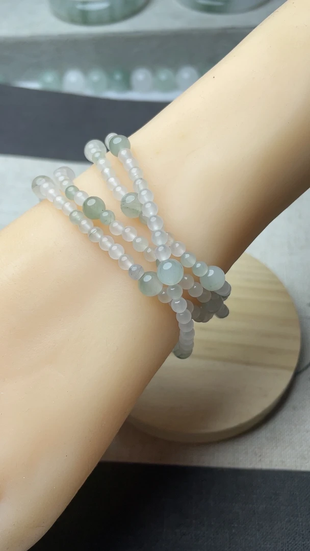 手工DIY多圈纯天然玉石手链