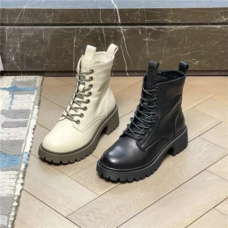 新款圆头平底舒适不累脚百搭款系带休闲鞋单鞋980-17