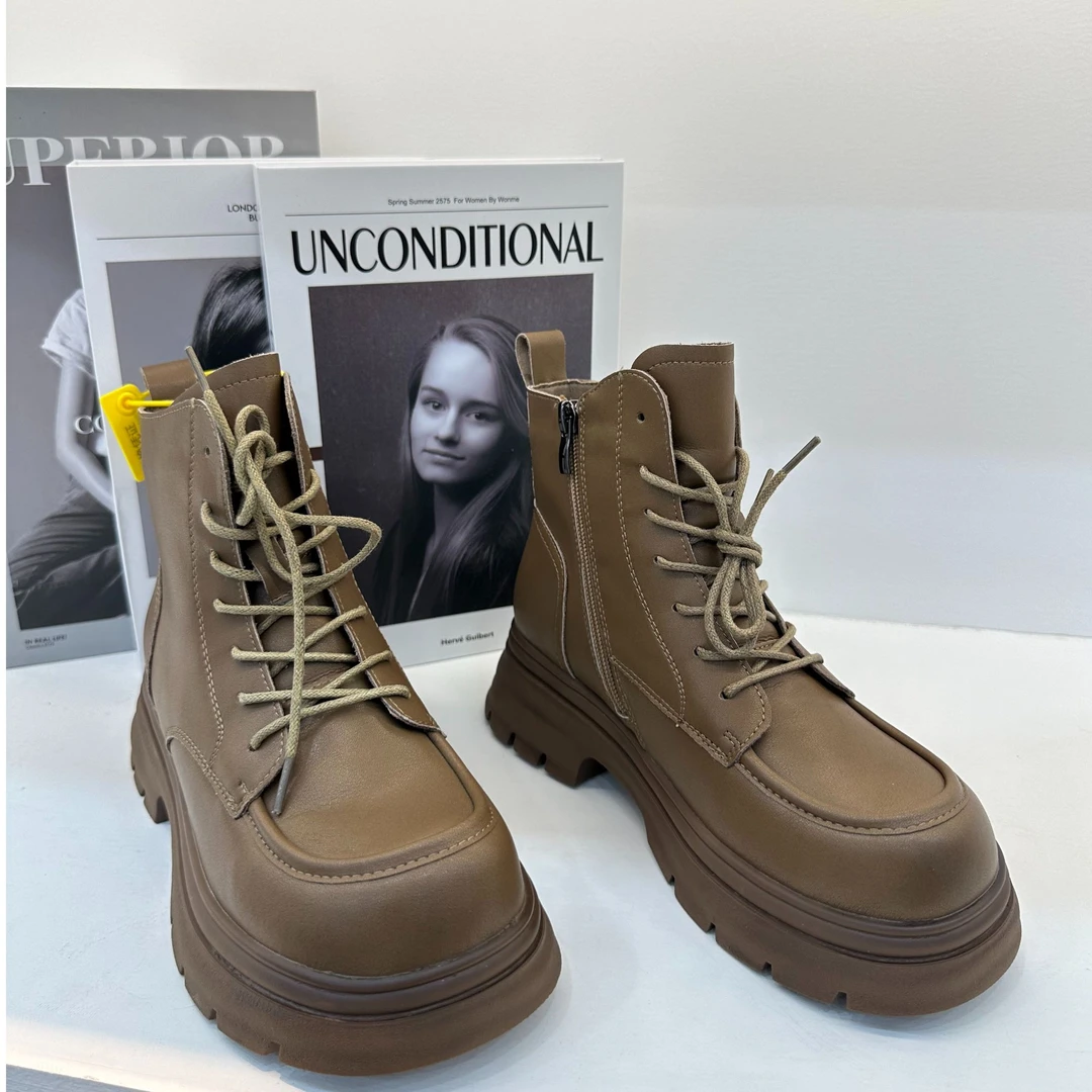 新款圆头平底舒适不累脚百搭款系带休闲鞋单鞋31106