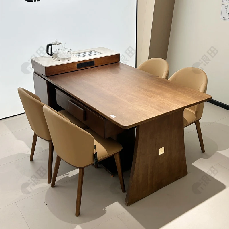 新款中式实木岛台餐桌麻将桌一体全自动多功能餐桌麻将机一体家用