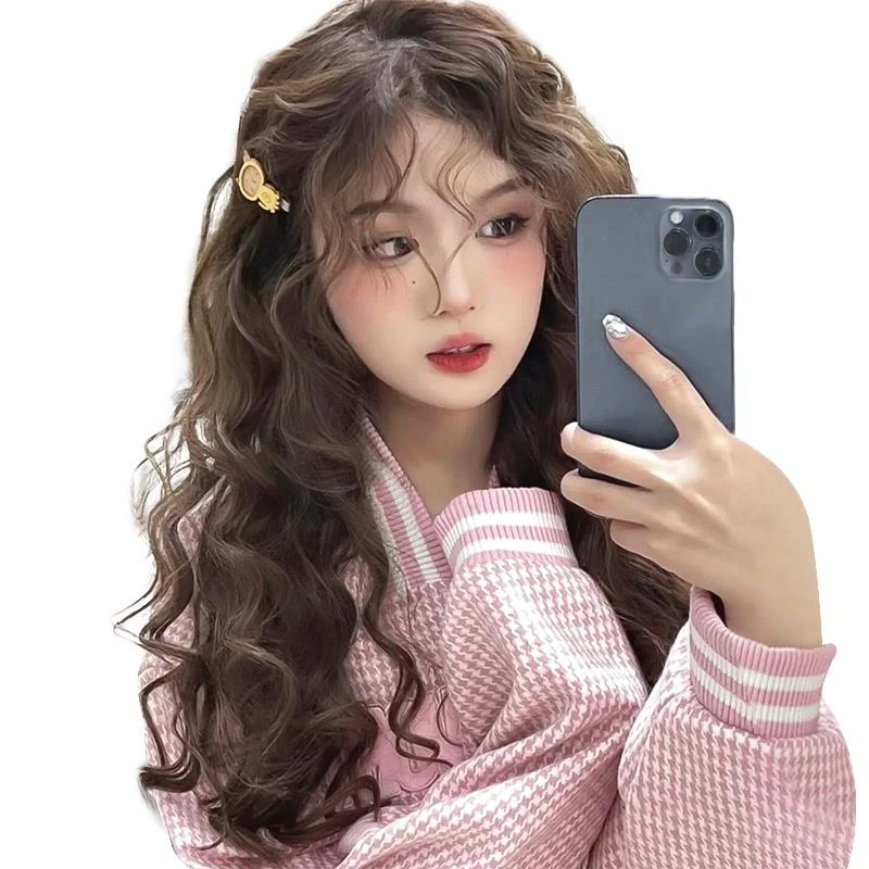 羊毛卷假发女长发全头套式中分刘海lolita长卷发蓬松玉米烫假发套
