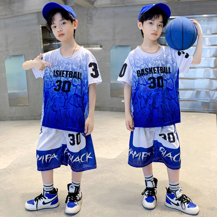 速干套装运动夏季夏款男童中大童帅气时髦洋气男孩薄款休闲韩版