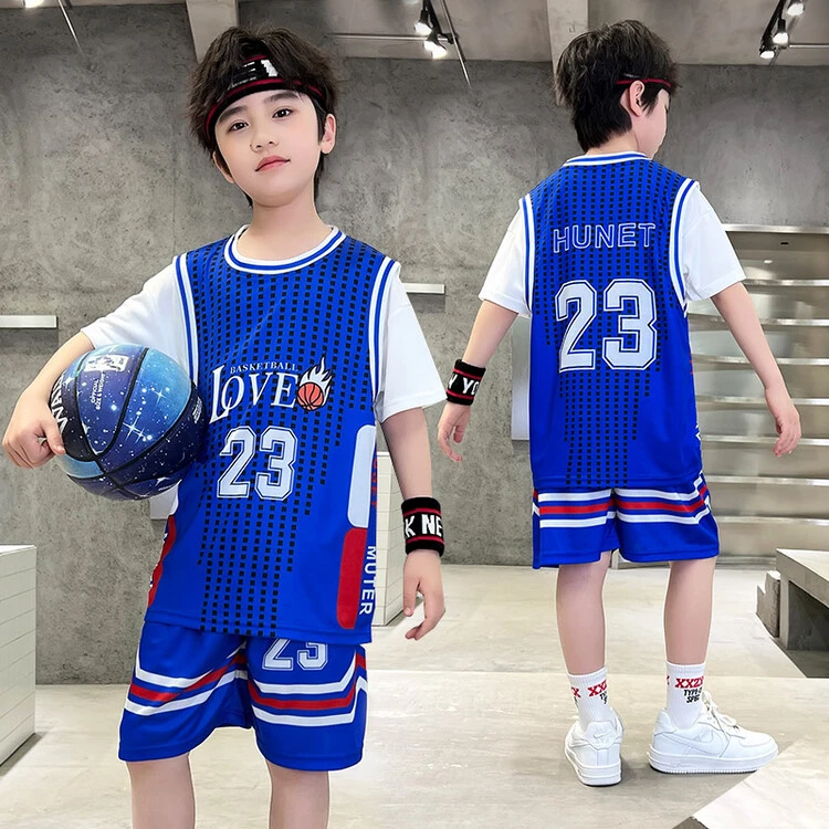 儿童运动套装运动夏季男童中大童男孩学生帅气