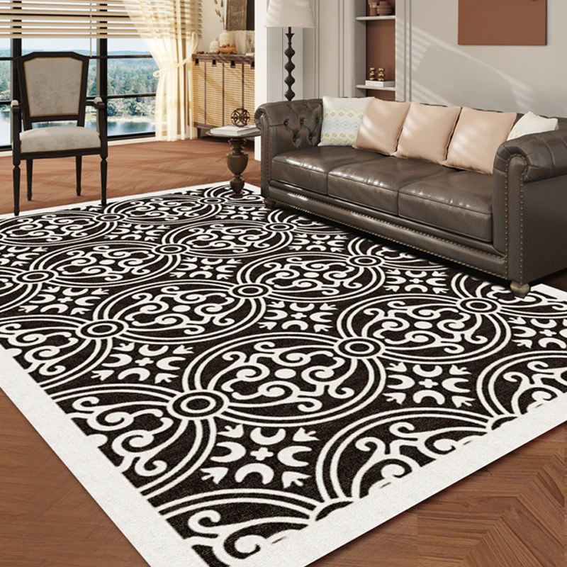 【复古黑】地毯客厅家用卧室床边毯加厚加密时尚现代轻奢沙发茶几垫