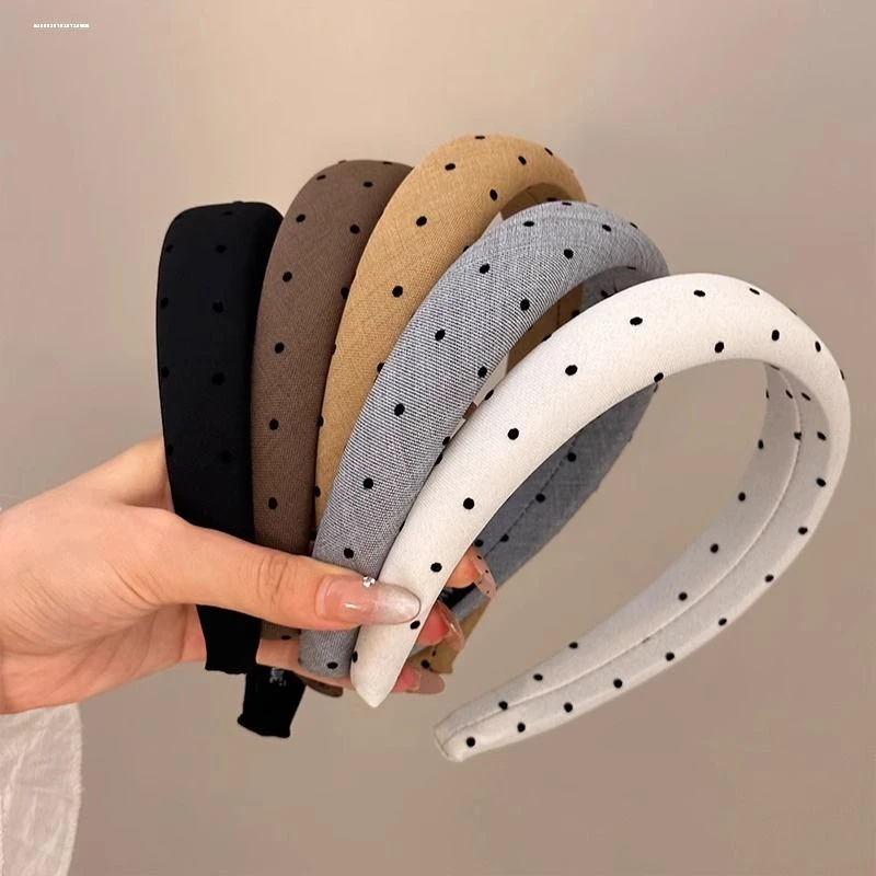 日系波点发箍甜美女款头箍高颅顶压发发卡头饰外出百搭新款头饰