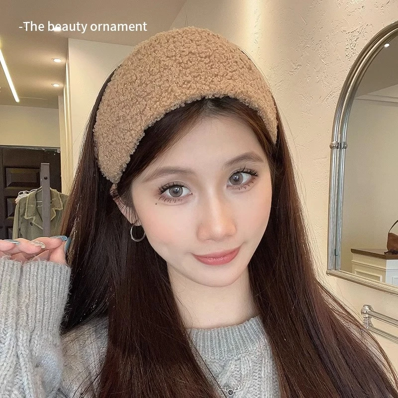 毛绒2025气质发箍女高级新款宽边高颅压发头箍洗脸头饰发卡