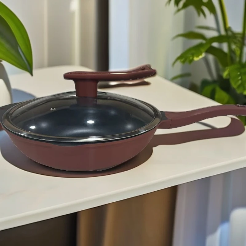 DONNOR道纳32cm比利炒锅全灶具通用 家用厨房不粘锅烹饪厨具